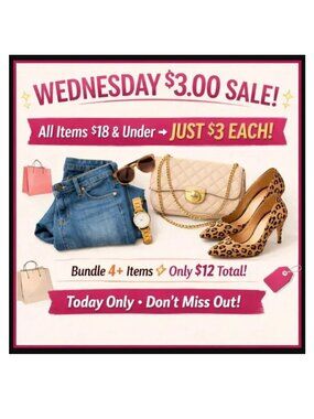 ✨ WEDNESDAY $3.00 SALE ✨